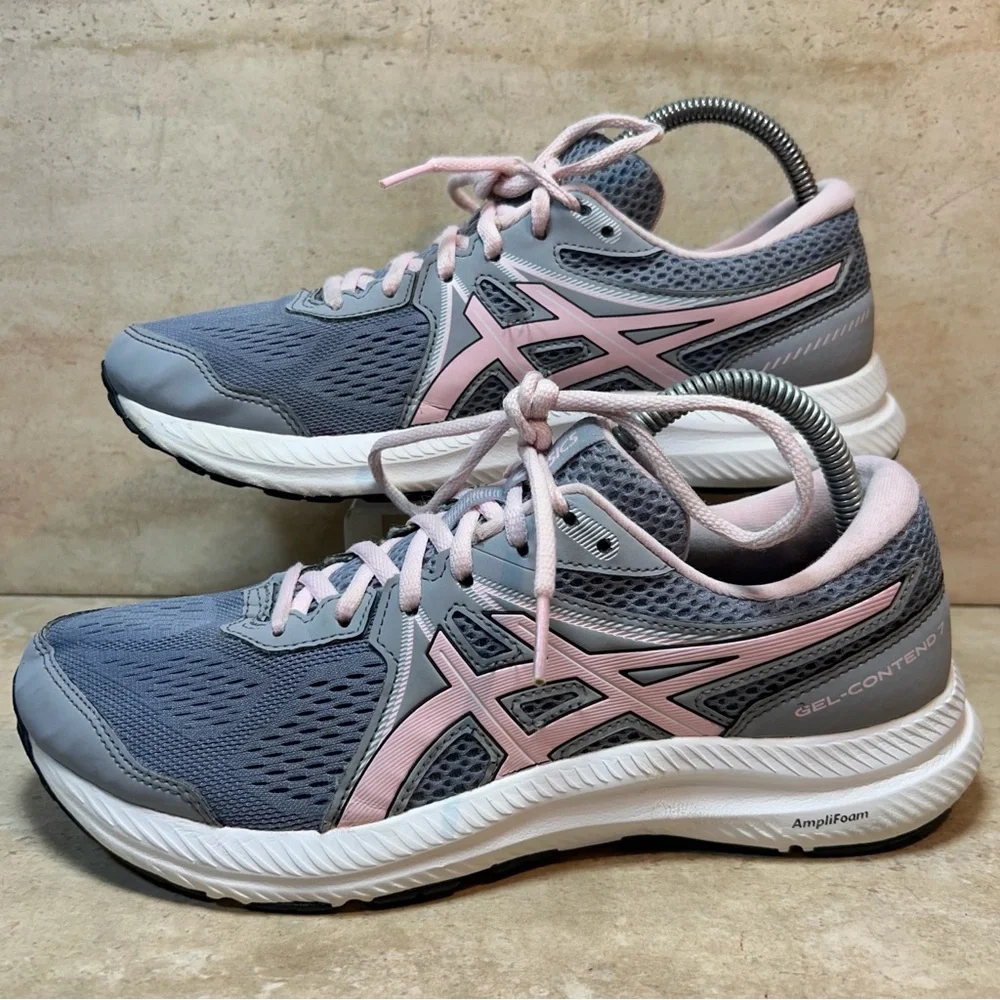 Asics Womens Gel Contend 7 1012A910‎ Pink Running Shoes Sneakers Size 9.5 W